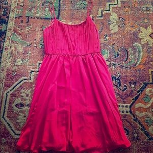 Reiss pink pleated dress